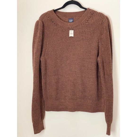 Gap 100% Cotton Crewneck Sweater Size Large Neutral Minimalist NEW w/tag k14 - Picture 13 of 14